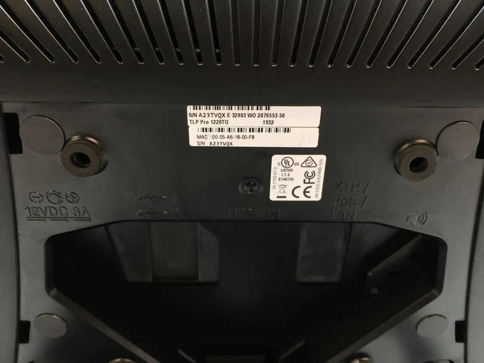 Extron TLP Pro 1220TG Touch Screen Panel 12" HDMI Interface Panel No PWR Cable - Image 4 of 4