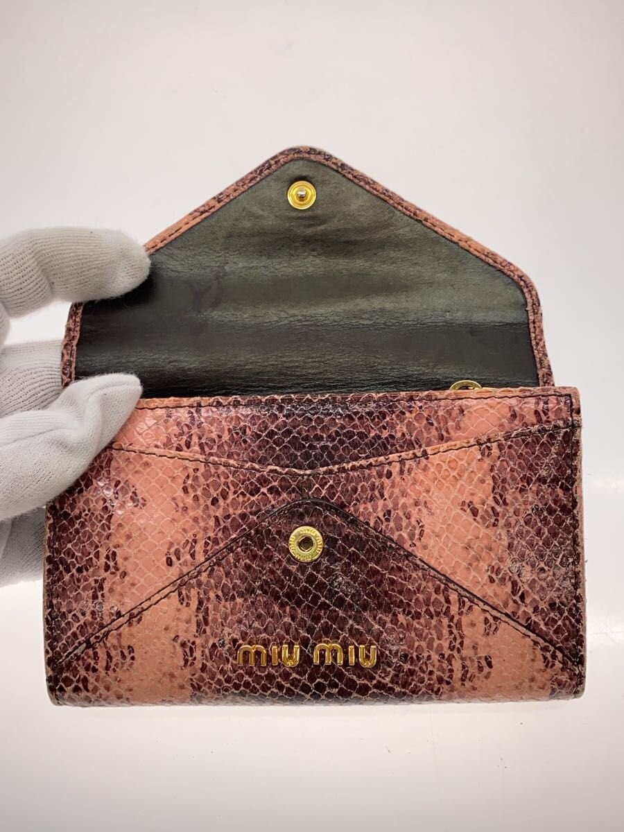 MIU MIU◆Python pattern/Wallet/Leather/RED/Animal/… - image 4