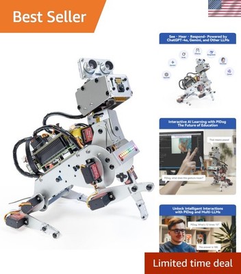Explore Robotics with PiDog: AI Robot Dog Kit for Raspberry Pi 3/4/Zero 2W