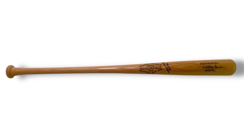 Whitey Ford Signed White Ash Adirondack 302 Personal Model Bat w/ JSA Cert