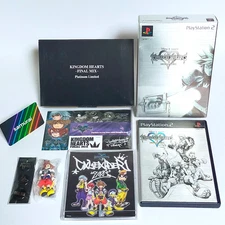 PS2 KINGDOM HEARTS FINAL MIX Platinum Limited Complete Set Japan Ver. No English