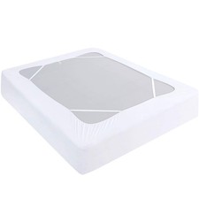 Box Spring Cover Queen Size Elastic Fabric Wrap Around 4 Sides Bed Skirt Sleek A