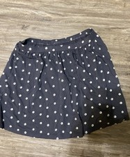 Girls Gray And White Polka Dot Short Skirt Size X-Large 14 Old Navy