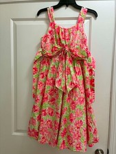Girls Floral Party Dress No Brand with Belt in Petticote XL 14-16