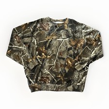 Liberty Vtg RealTree Hardwoods Camouflage Sweatshirt Crewshirt Men s XL Regular