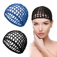 4 Pack Crochet Hair Net Sleep Cap, Breathable Mesh Sleep Bonnet Hair Wrap for...