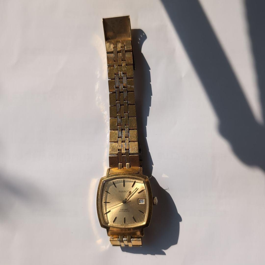 Tissot Sevens Automatic Gold-Tone Mens Watch with Swiss Movement