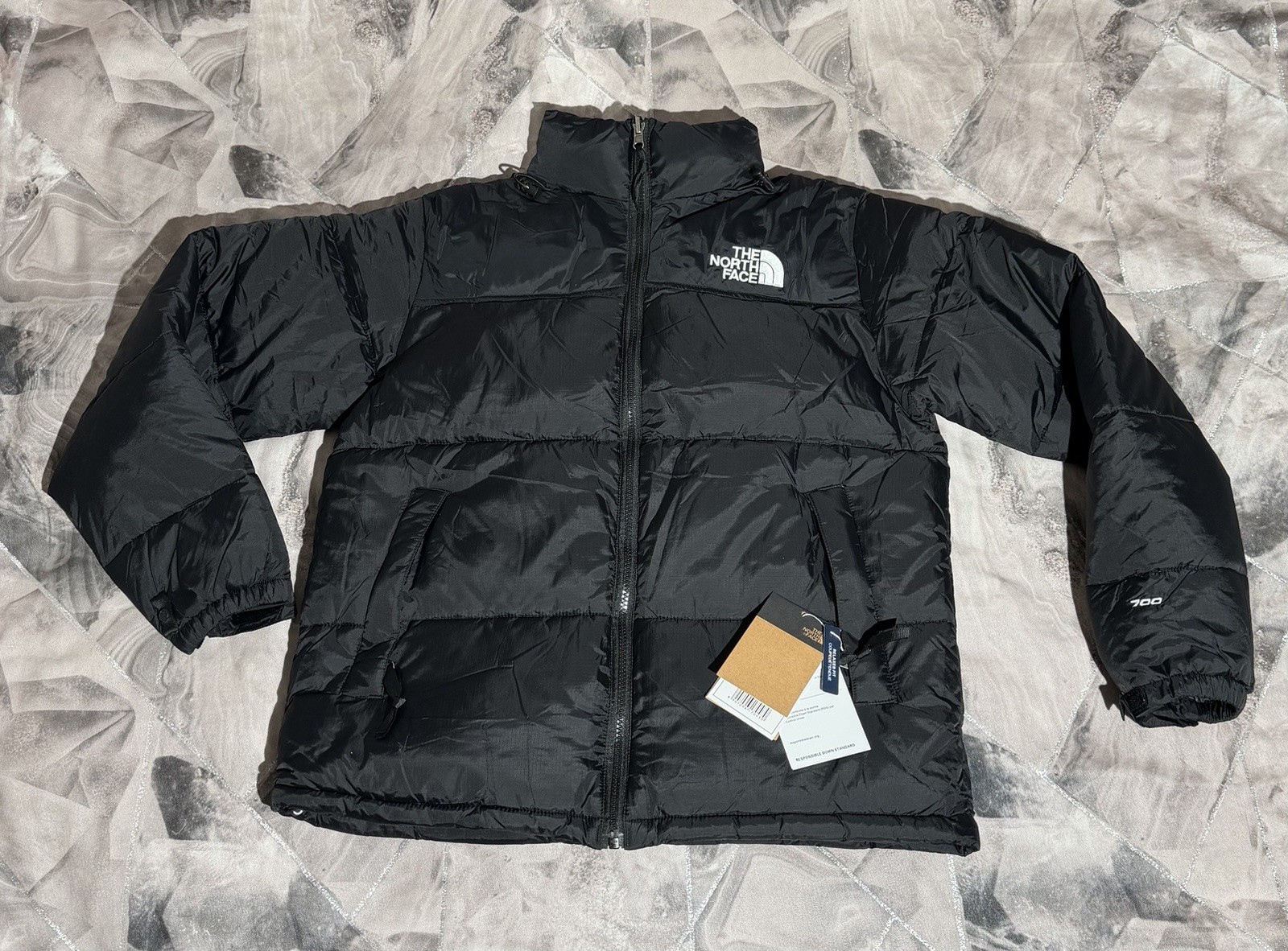 Chaqueta North Face Negra Con Capucha Oculta, Talla Pequeña Nueva Con Etiquetas