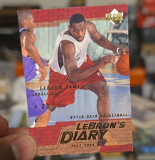 Upper Deck LeBron James Cleveland Cavaliers LeBron's Diary Insert F23 2003-04