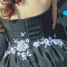 SHERRI HILL Black and White Sequins&Embroidered PROM Dress Long