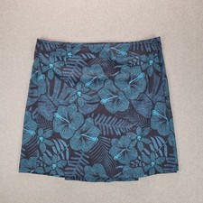RipSkirt Hawaii Blue Tropical Floral Hibiscus Wrap Skirt Large Quick Dry Summer