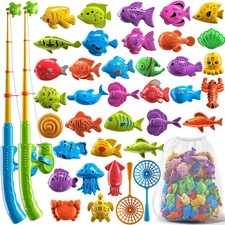 NIPLOOOW Magnetic Fishing Game Pool Toys for Kids 3-5, Water Table Bathtub...