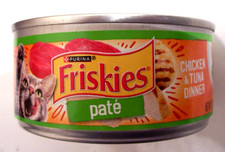 NEW 18 CANS  FRISKIES CHICKEN  TUNA PATE WET CAT FOOD 5.5 OZ. CANS