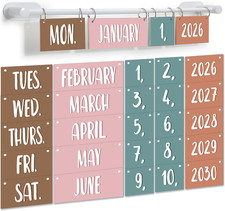 Boho Flip Calendar for Classroom Bulletin Board Set Boho Flip Calendar 56 Date C