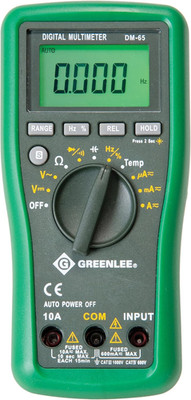 DMM 1000V AC/DC Digital Multimeter 10A with Temp Probe - DM-65 Black