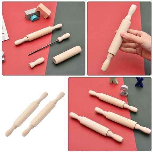 2Pcs Small Wooden Clay Rolling Pin Wooden Rolling Pin Children Rolling Pin - Picture 5 of 12