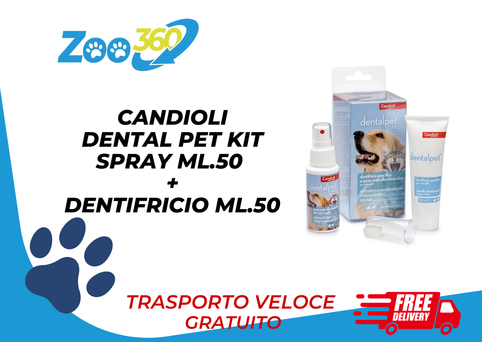 Candioli Dentalpet Spray Orale Alla Clorexidina Per Cani E Gatti 50Ml - Immagine 2