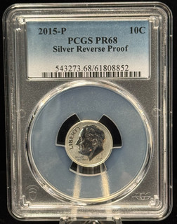 PCGS PR 68 Reverse Proof 2015 P United States Roosevelt Dime Silver Coin 10C 852