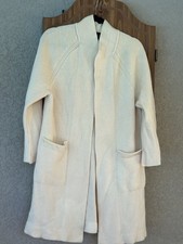 Vtg Leroy Wool Cream Cardigan Sweater Small
