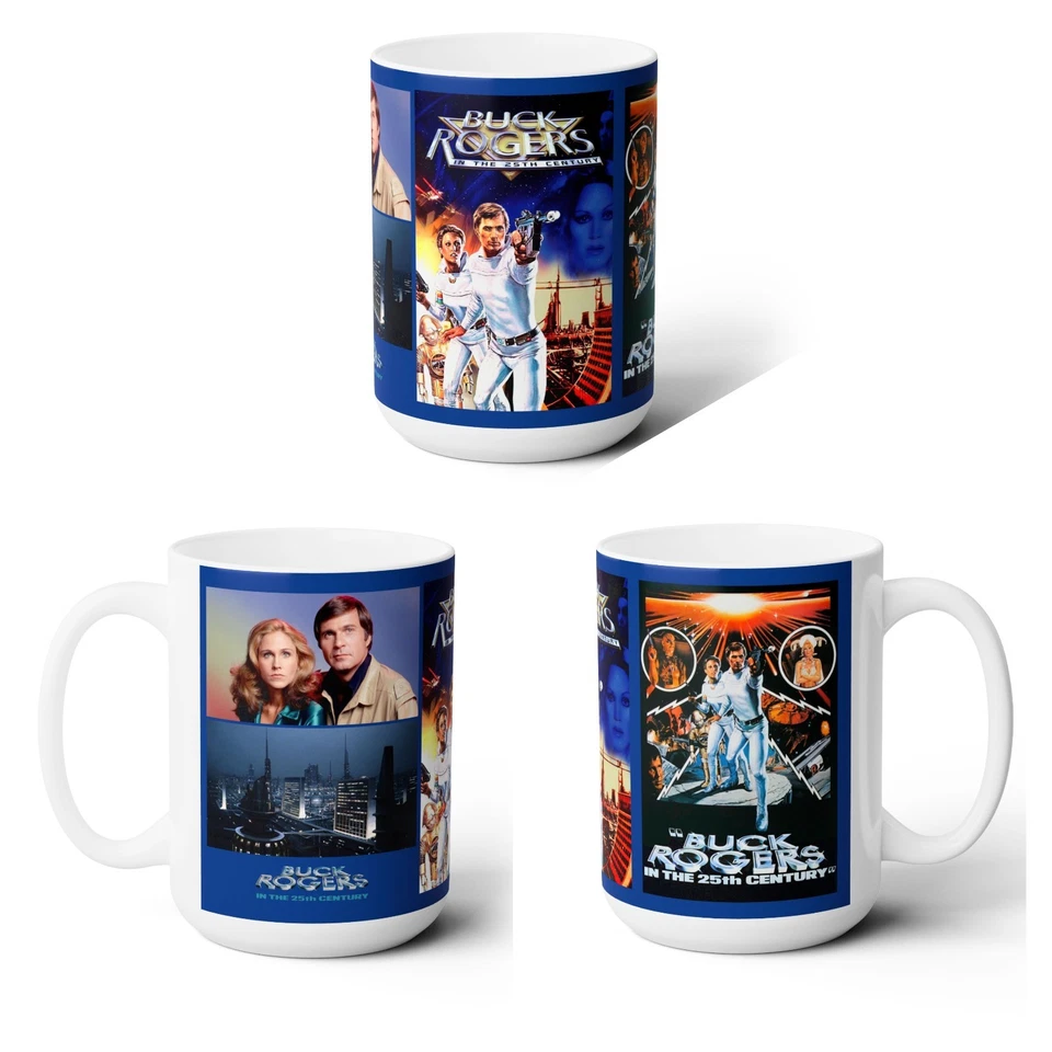 CREATIVEPLAYUSA Buck Rogers in the 25th Century (1979) 15oz Mug Cup Gil Gerard Erin Gray Sci-Fi