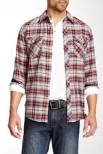 Indigo Star Simi Plaid Long Sleeve Shirt Red M NWT $58.90