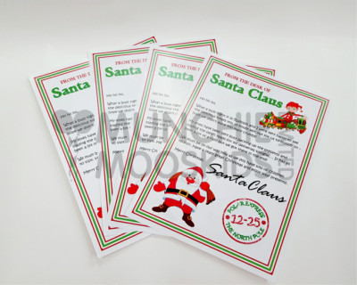 A5 Brief vom Weihnachtsmann - perfekt für Heiligabend Boxen & Strumpffüller