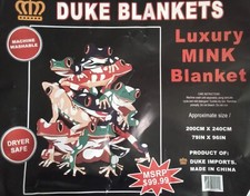 Frog Blanket Thick Plush Heavy Warm Reversible 79"x96" Machine wash and dry