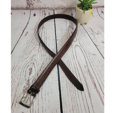 DOCKERS Brown Full Grain Cowhide Belt Solid Brass Buckle Men's Size 38