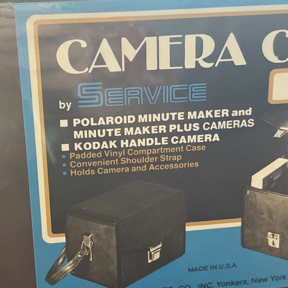Vintage Camera Case by Service Kodak and Polaroid Style 1969 USA NOS Sealed  - Image 2 of 4