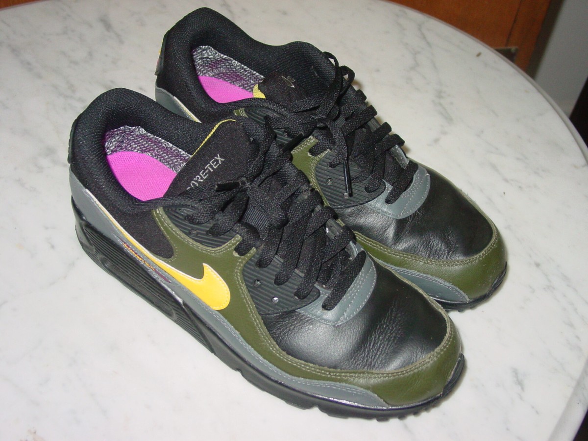 2022 Mens Nike Air Max 90 Gore-tex Black/Cargo Khaki DJ9779-001