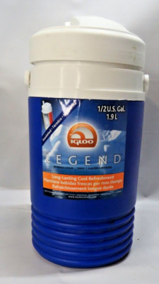 Igloo Legend 1/2 Gallon Insulated Beverage Cooler Thermos Flip Top blue