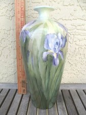 Vintage J P L France Hand Painted Several Iris Flowers 14 