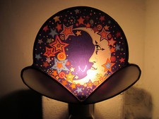 New Moon With Stars Decorative Night Light Star Handcrafted in the U.S.A.
