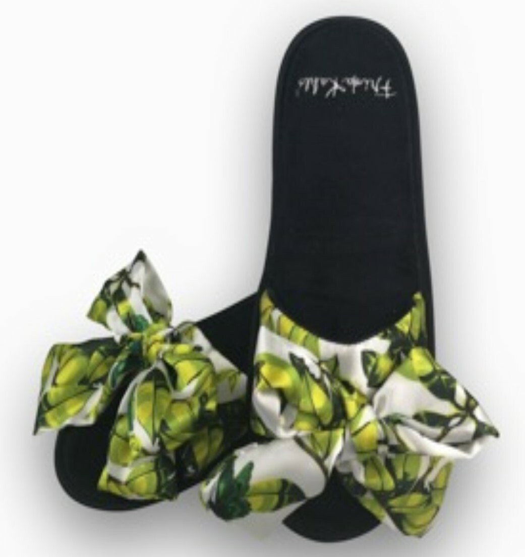 Frida Kahlo Bonito Satin Bow Women's Slider Slippers