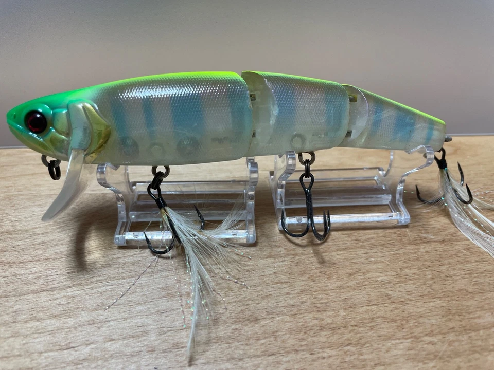 JACKALL Kawashi Mikey 140 Chartback Ghost Oikawa señuelo de superficie articulado swimbait Foto 2 de 4