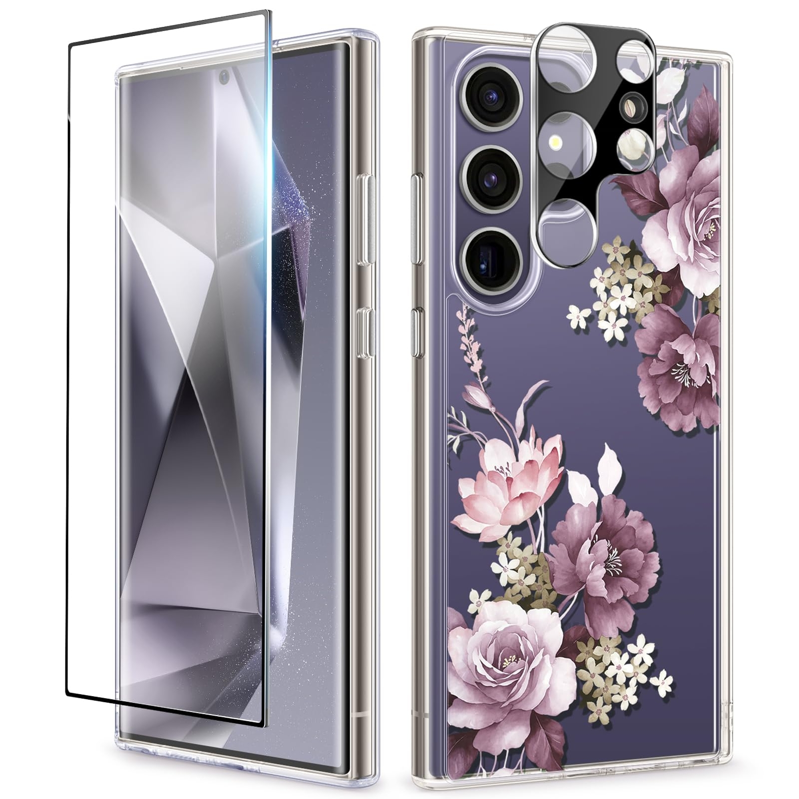 for Samsung Galaxy S24 Ultra Case with Screen Protector+Camera Protector, [MI...