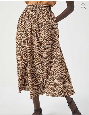 Witchery Print Button Skirt Size Australia