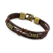 Fashion Bracelet Multilayer Genuine Leather Handmade for Man Woman Wristband New