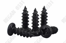 M3 M3.5 M4 Black Steel Phillips Cross Pan Head Self Tapping Screws Sheet Metal