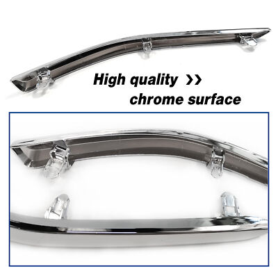 Chrome Front Bumper Strip Trim For 2014-2022 Toyota 4Runner Limited - Driver & Passenger Side Set