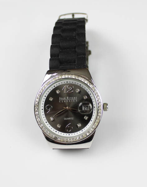 JOAN RIVERS Classics Watch, Quartz, Rhinestones Case, Black  display picture 1