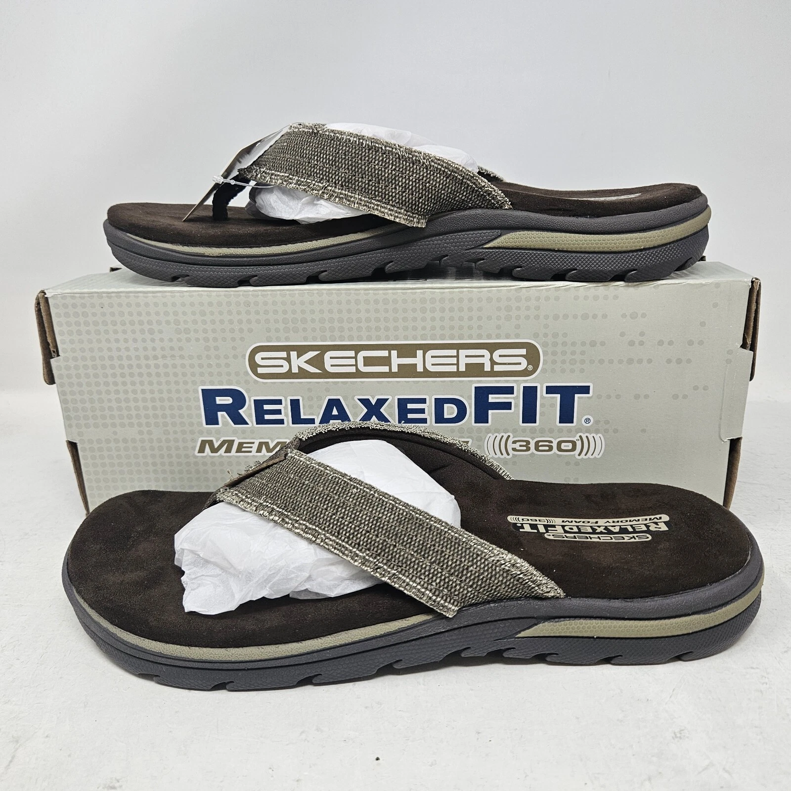Sandales/chocolat pour hommes Skechers coupe détendue mousse à mémoire de forme suprême Bosnie / 64152