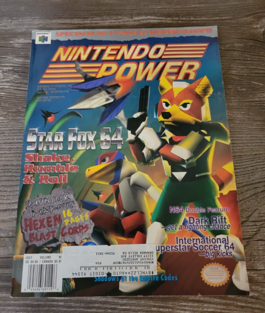Nintendo Power Magazine Volume 98 July 1997 – Star Fox 64 With Poster and Cards Nintendo Power Magazine Volume 98 July 1997 – Star Fox 64 With Poster and Cards