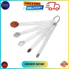 5PCS Small Measuring Spoons Set Stainless Steel Tiny Measuring Spoons for Cookin