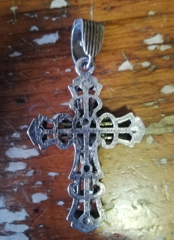 Croce Crocifisso Ciondolo-Cross-Gotico Punk Unisex Uomo Donna-Vintage anni 70 - Immagine 4 di 4