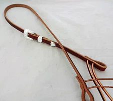 Chestnut Bridle Leather 1/2" Bosal Hackamore Hanger Silver Buckle Set Horse Tack