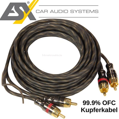 ESX OFC Kupfer Stereo Cinchkabel 5m high end 2-Kanal-Audio-Kabel 500cm DSC5
