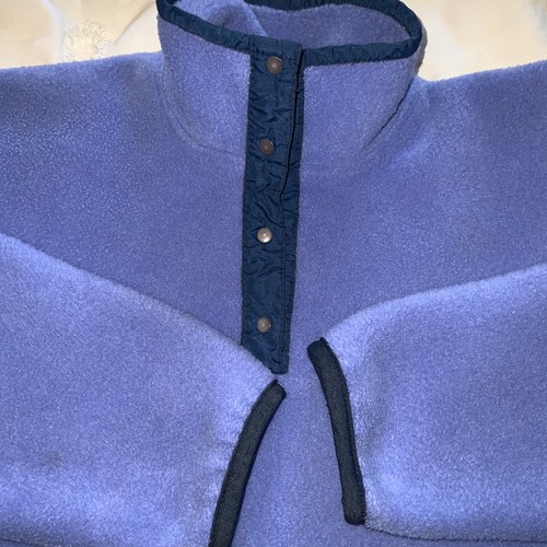 Patagonia Vintage blue Purple T Snap Fleece Pullover Sweatshirt Youth Size 9/10 - Picture 7 of 9