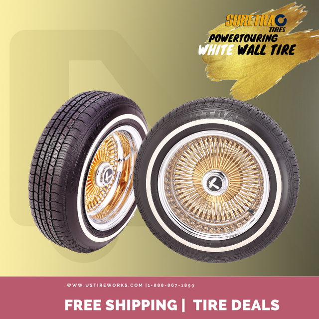 4 SURETRAC White Wall Tires Power Touring 155/80r13 79s WSW 1558013 for sale online eBay