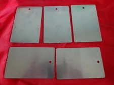  .080 Aluminum Sheet lasered tags  2 5/8" x 4 1/16" with 1/8 hole. 5 pieces